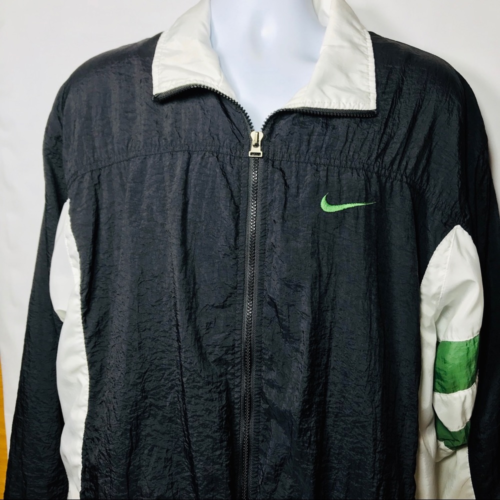 Nike Zip Jogging large green swoosh logo M mens